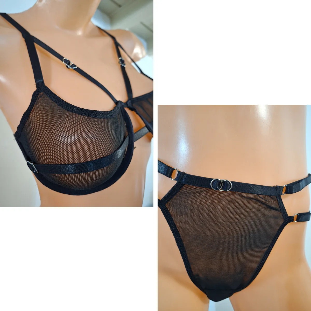 Conjunto Microtul Transparente con Aro Colaless (Art 2044) Talle 85 al 120: imagen 5