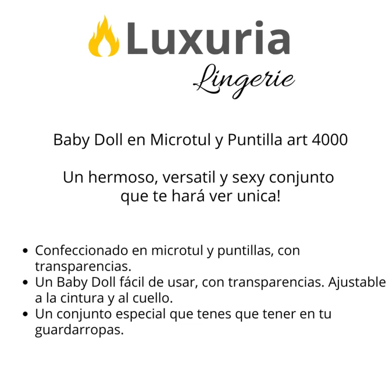 Baby Doll - Camisolin (art 4000) Talle 95 al 120