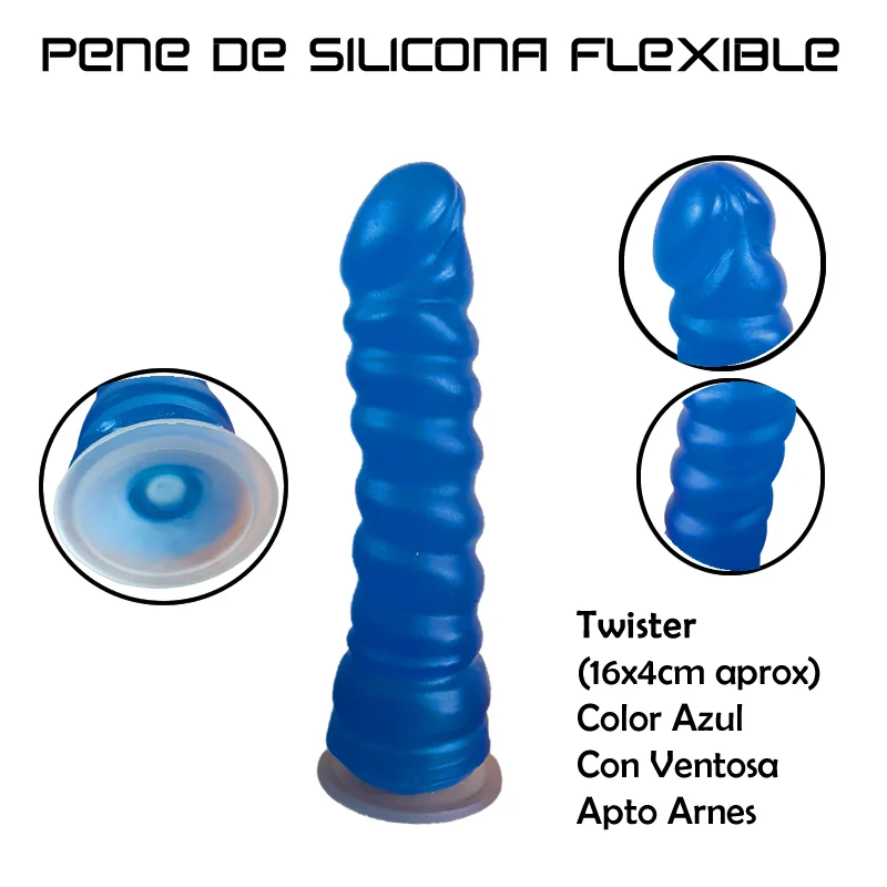 Consolador Twister con ventosa